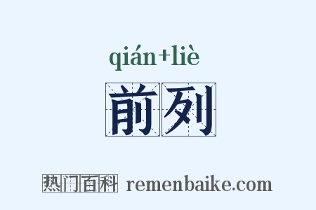 前列是什么意思的图片